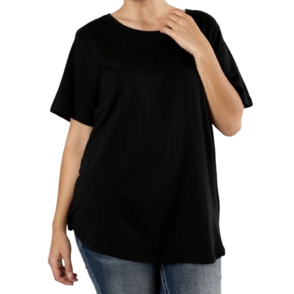 Zenana Outfitters Tops - ~Summer Clearance~ Plus Size Black Box Tee ONLY 1X available